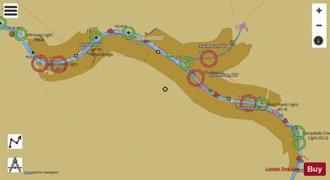 Kanawha River mile 50 to mile 65 Marine Chart - Nautical Charts App