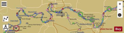 Ohio River mile 736 to mile 852 Marine Chart - Nautical Charts App