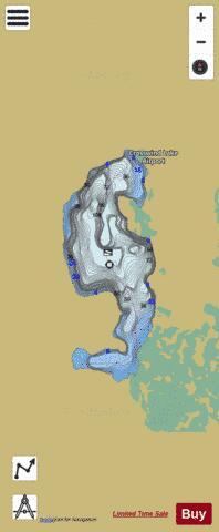 Crosswind Lake depth contour Map - i-Boating App
