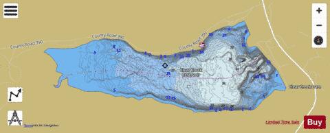 Clear Creek Reservoir depth contour Map - i-Boating App