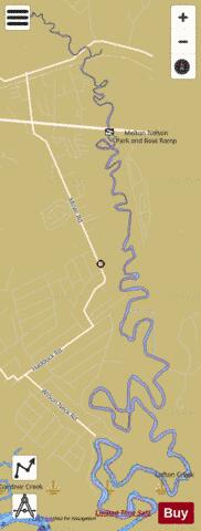 Lofton Creek depth contour Map - i-Boating App