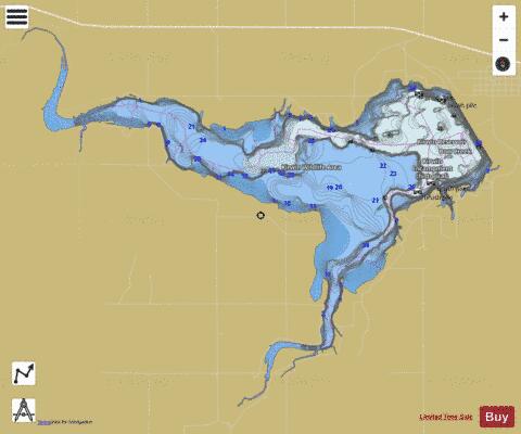Kirwin Reservoir depth contour Map - i-Boating App