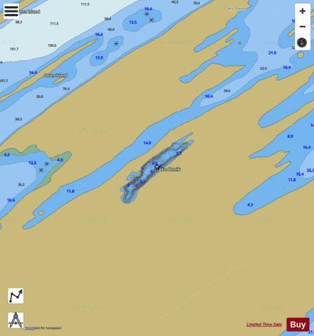Lake Ahmik depth contour Map - i-Boating App