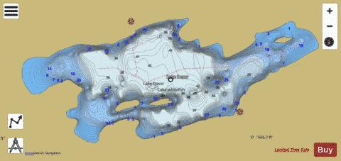 Lake Desor depth contour Map - i-Boating App