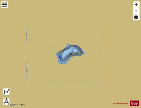 Breeze Lake depth contour Map - i-Boating App