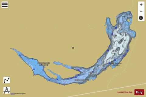 Nelson Reservoir depth contour Map - i-Boating App