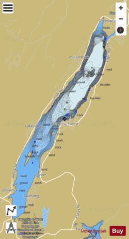 Greenwood Lake depth contour Map - i-Boating App