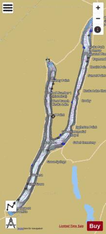 Keuka Lake depth contour Map - i-Boating App
