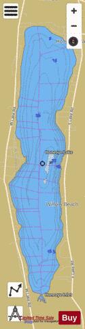 Honeoye Lake depth contour Map - i-Boating App