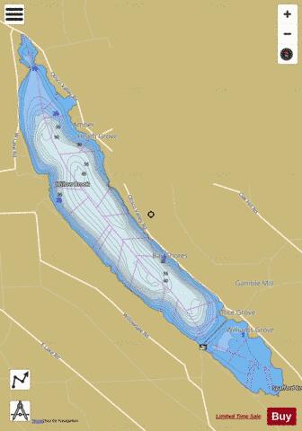 Otisco Lake depth contour Map - i-Boating App