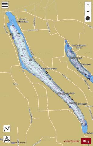 Skaneateles Lake depth contour Map - i-Boating App