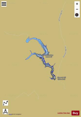 Breckenridge Reservoir depth contour Map - i-Boating App