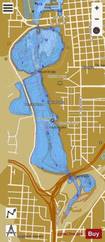 Capitol Lake depth contour Map - i-Boating App