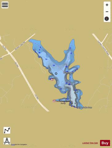 Burke Lake depth contour Map - i-Boating App