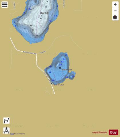Beaver Lake depth contour Map - i-Boating App