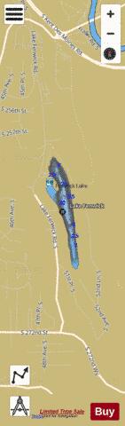 Lake Fenwick depth contour Map - i-Boating App