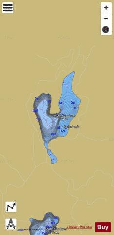 North Skookum Lake depth contour Map - i-Boating App