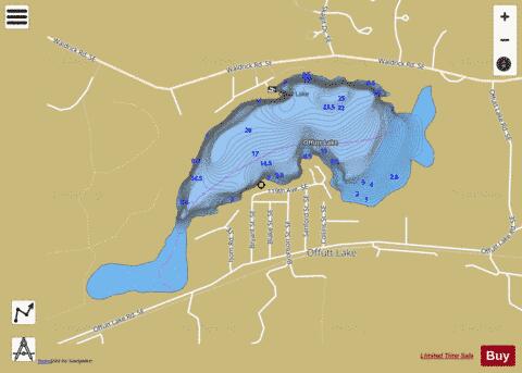 Offutt Lake depth contour Map - i-Boating App