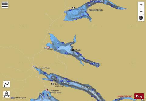 Quincy Lake depth contour Map - i-Boating App