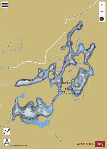 Lake Saint Clair depth contour Map - i-Boating App