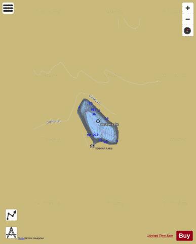 Sixteen Lake depth contour Map - i-Boating App