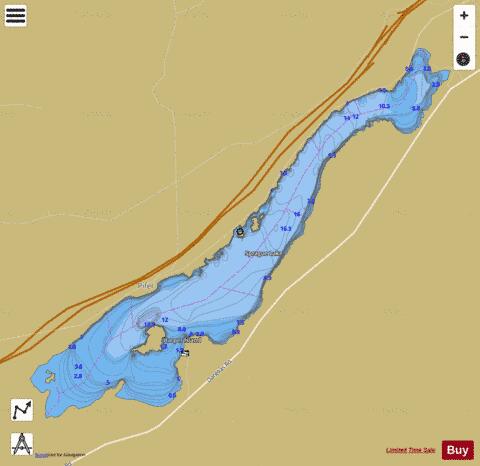 Sprague Lake depth contour Map - i-Boating App