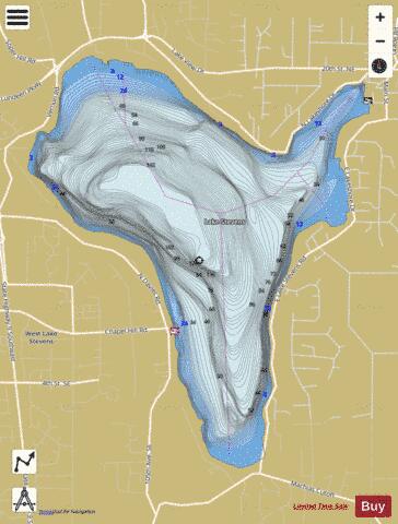 Lake Stevens depth contour Map - i-Boating App