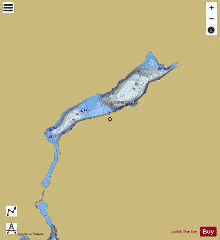 Upper Goose Lake depth contour Map - i-Boating App