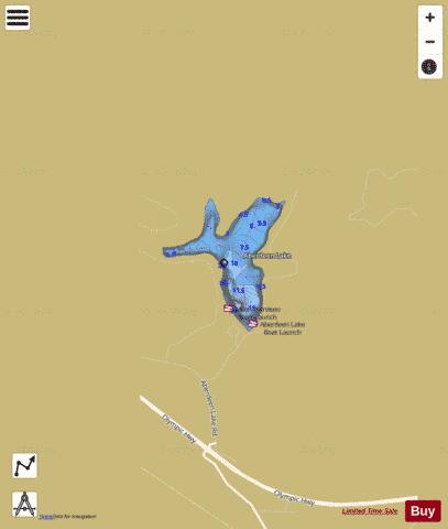 Lake Aberdeen depth contour Map - i-Boating App