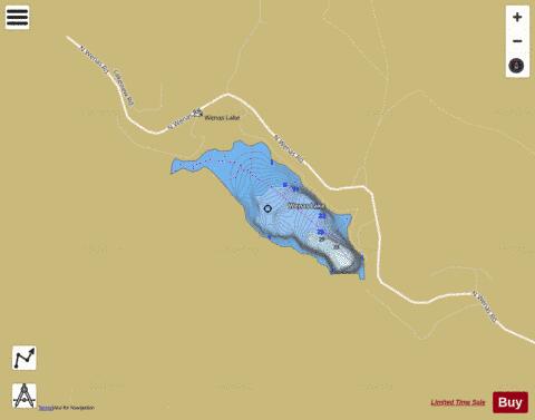 Wenas Lake depth contour Map - i-Boating App