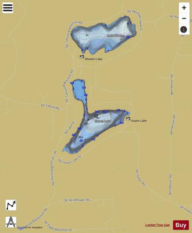 Haven Lake depth contour Map - i-Boating App
