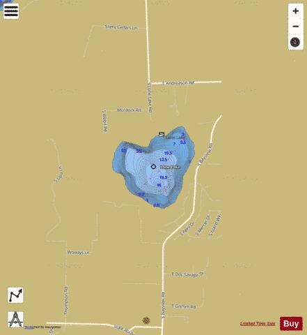 Lone Lake depth contour Map - i-Boating App