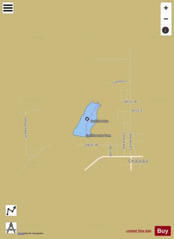 Carlisle Lake depth contour Map - i-Boating App