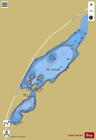 Alkali Lake depth contour Map - i-Boating App