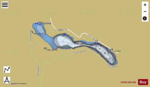 Fish Lake depth contour Map - i-Boating App