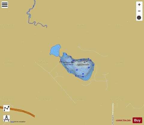 Ashippun Lake depth contour Map - i-Boating App