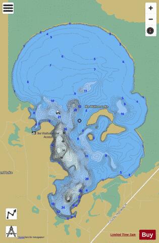 Ike Walton Lake depth contour Map - i-Boating App