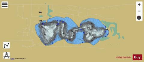 Jordan Lake depth contour Map - i-Boating App