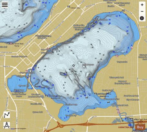 Lake Monona depth contour Map - i-Boating App