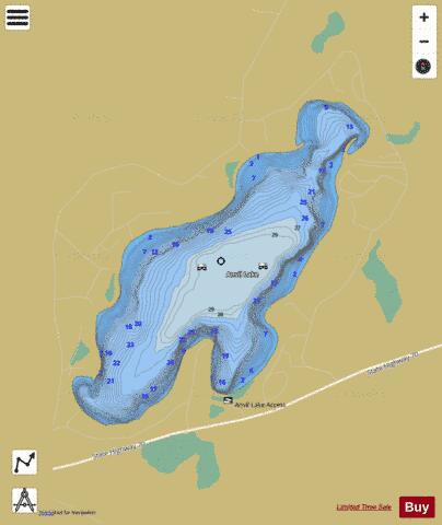 Anvil Lake depth contour Map - i-Boating App