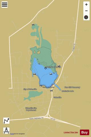 Marinuka Lake 138 depth contour Map - i-Boating App