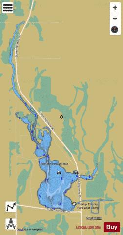Lake Dexter 210 depth contour Map - i-Boating App