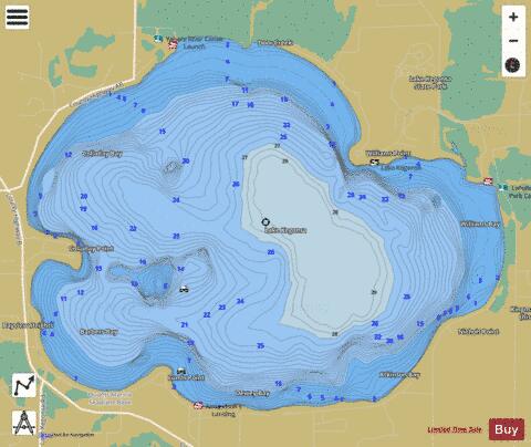 Lake Kegonsa 410 depth contour Map - i-Boating App