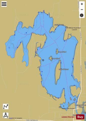 Lake Sinissippi depth contour Map - i-Boating App