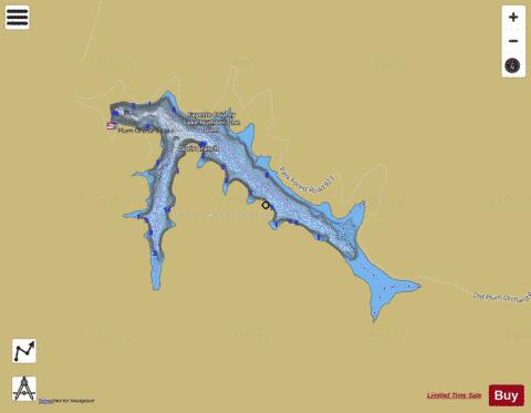 Plum Orchard depth contour Map - i-Boating App