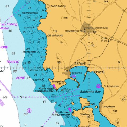 Saldanha Bay Marine Chart - Nautical Charts App