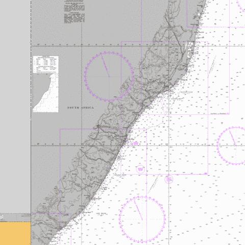 Durban to Cape Vidal Marine Chart - Nautical Charts App
