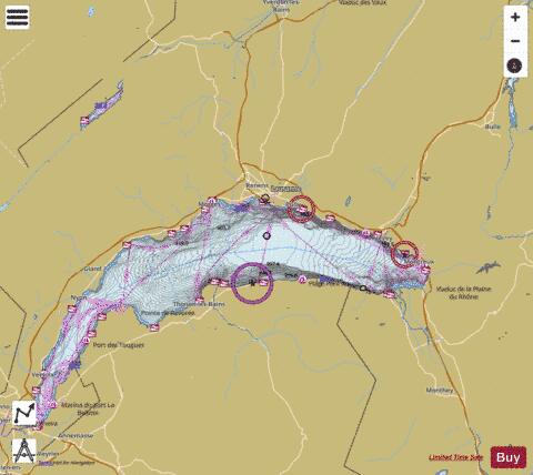 Switzerland - Vaud Lakes Marine Chart - Nautical Charts App