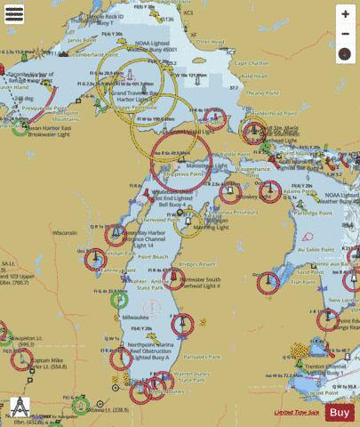 Michigan Fishing Maps Marine Chart - Nautical Charts App