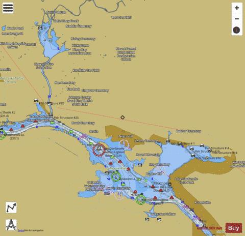 Dardanelle depth contour Map - i-Boating App